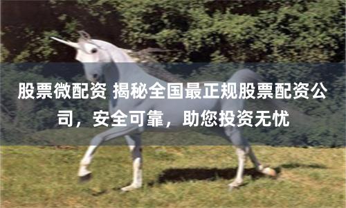 股票微配资 揭秘全国最正规股票配资公司，安全可靠，助您投资无忧